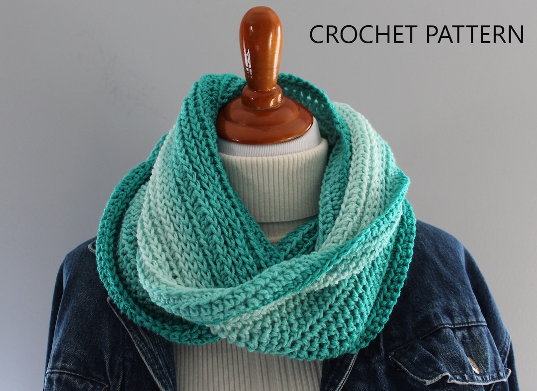 Crochet Infinity Scarf PDF PATTERN, the Wolfeboro Infinity Scarf - Etsy