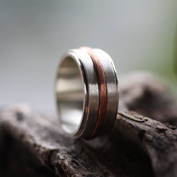 Mens Spinner Ring Etsy