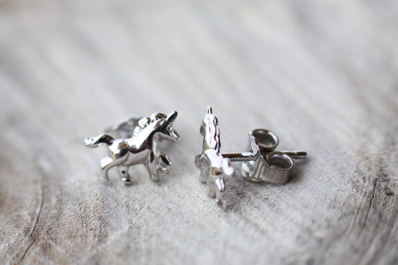 Qings Orecchini Unicorno Argento Sterling 925 Per Bambina, Orecchini Unicorno A Clip, Colorati - Foto 11