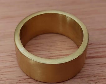 Handgefertigt Breiter Messing Band Ring: Personalisierte Band Band