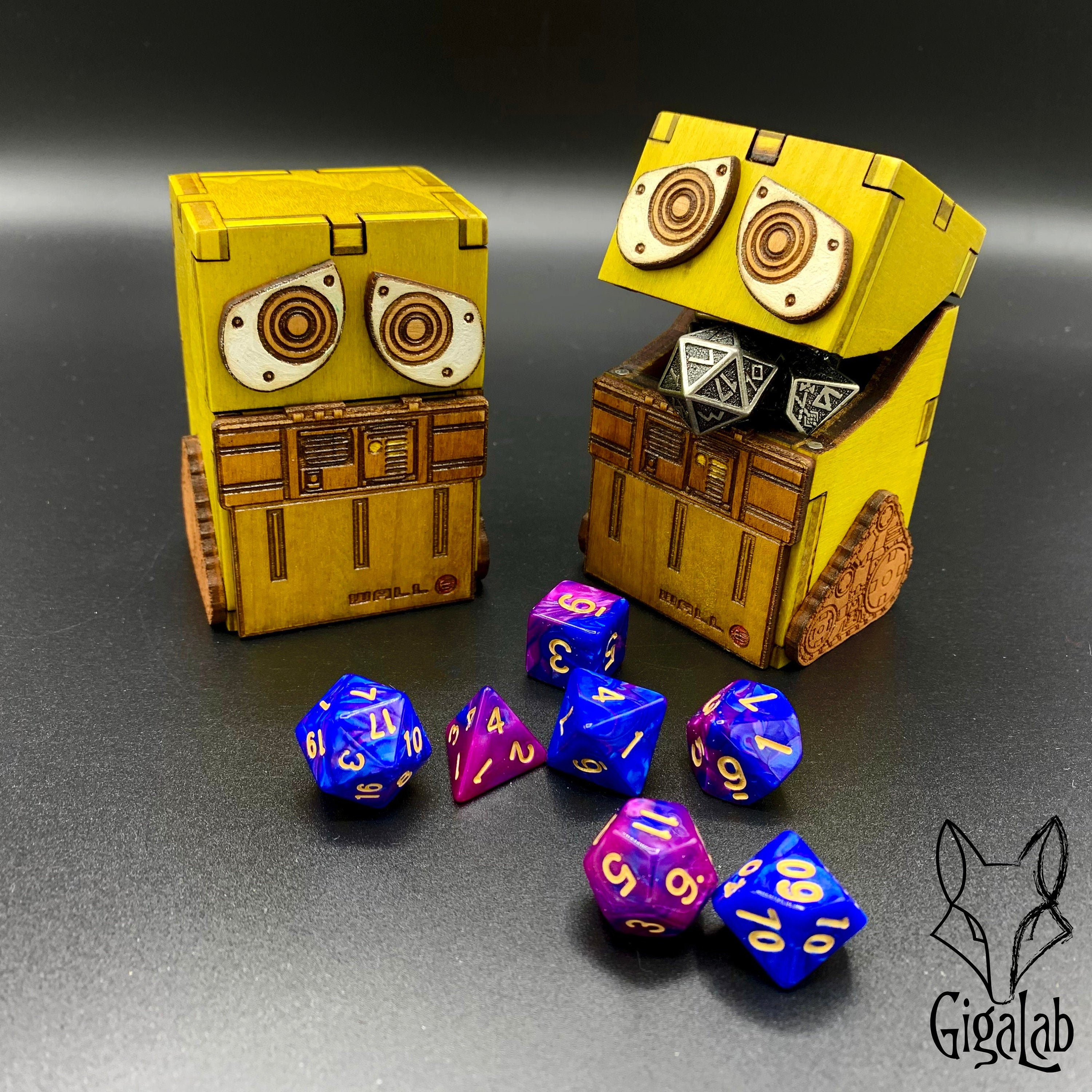 Wooden Dice Box DND Dice Organizer WallE Etsy