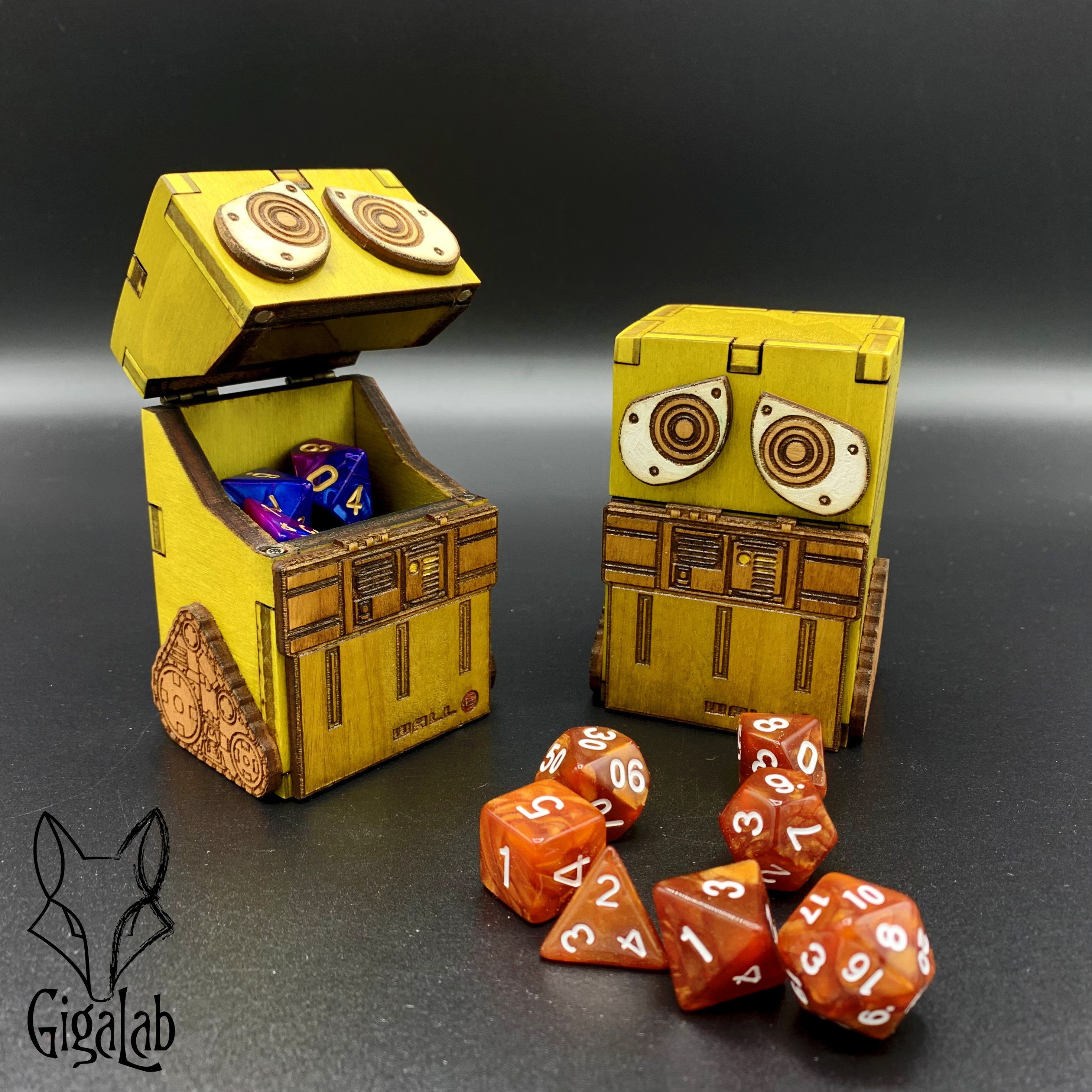 Wooden Dice Box DND Dice Organizer WallE Etsy