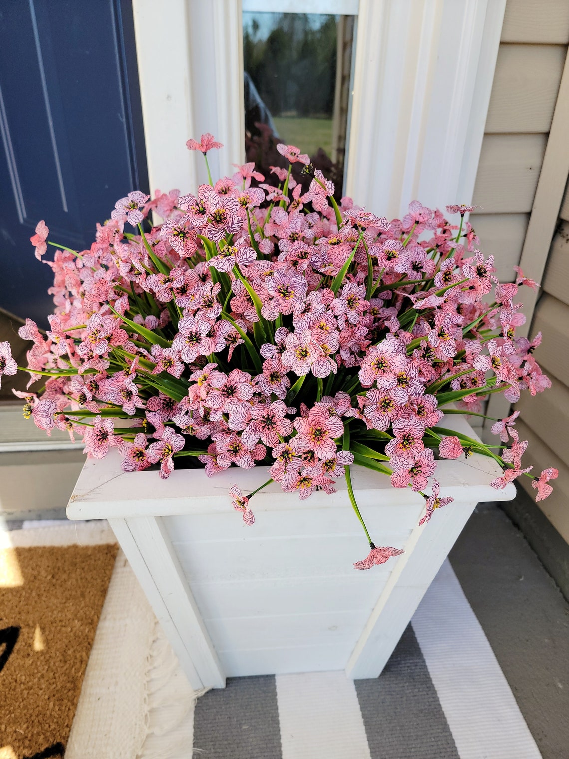 Faux outdoor Pink flowers Etsy