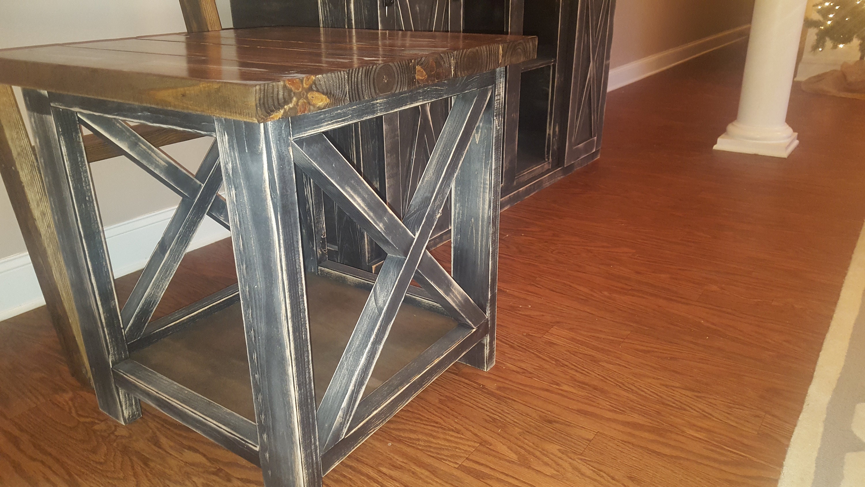 X Style end table Etsy