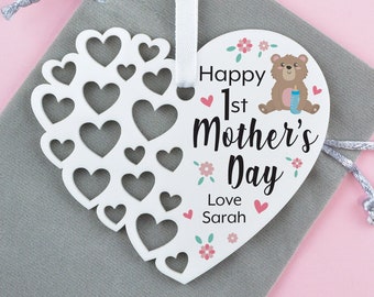 Happy 1st Mothers Day Gifts for Mummy - Personalised First Mothers Day Gifts for Mummy - Gifts from Baby Son Daughter - First Mothers Day