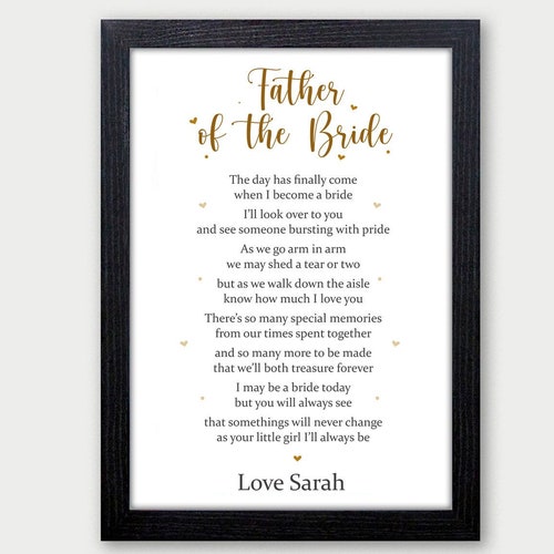 Dad Wedding Gift From Bride Etsy
