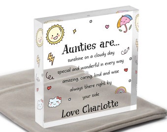 Auntie Gift, Auntie Birthday Gift, Special Auntie, Gift for Auntie, Gift From Niece, Gift From Nephew, Auntie Mothers Day With Grey Bag