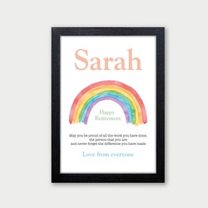 Personalised Retirement Gifts For Women, Retirement Rainbow, May You Be Proud, Leaving Work Gift, For Her Nurse Wife, Gift For Retirement