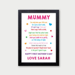 1st First Mothers Day Gifts from Daughter Son Child - Personalised Mummys First Mothers Day Gifts - New Mummy - First Time Mum Mummy Nanny