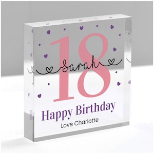 Personalised 18th birthday gifts for daughter sale