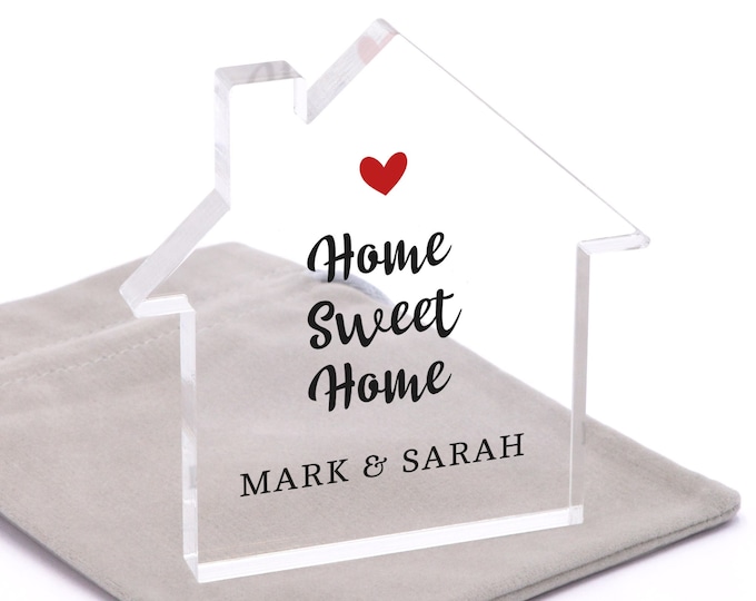 New Home Gift, Housewarming Gift, Home Sweet Home, First Home Gift, New Homeowner Gift, 1st Home, New Home Gift For Friend, With Grey Bag