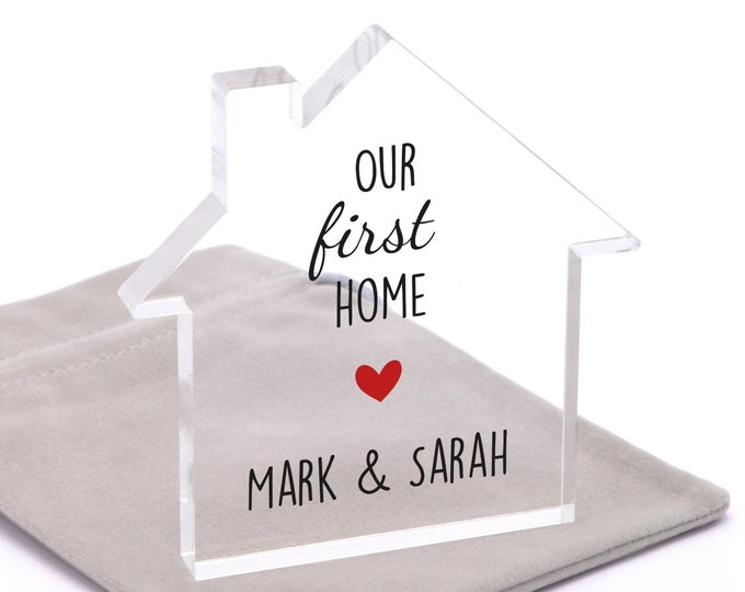 Our First Home Gift, Housewarming Gift, First House Gift, New Homeowner Gift, 1st Home, New Home Gift For Friend, With Grey Bag