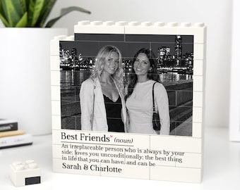 Personalised Friend Photo Gift, Friendship Bestie BFF Definition Building Block