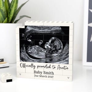 Auntie Pregnancy Announcement Gift, Personalised Auntie To Be Baby Scan Photo