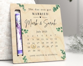 Wedding Gift  - The Day You Got Married - Wedding Money Gift - Mr and Mrs Gift - Personalised Wedding Gift - Newly Married Couple Gift