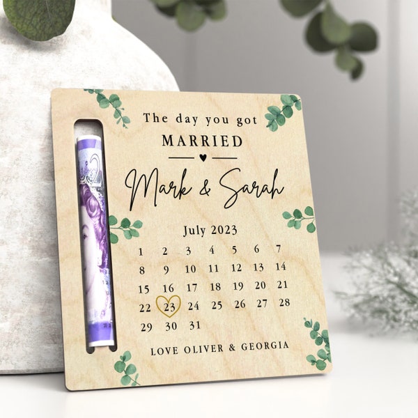 Wedding Gift  - The Day You Got Married - Wedding Money Gift - Mr and Mrs Gift - Personalised Wedding Gift - Newly Married Couple Gift
