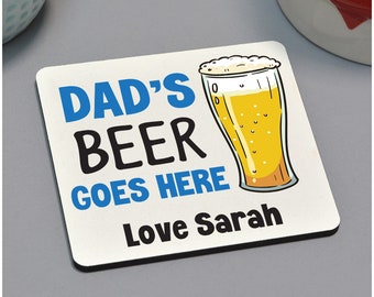 Fathers Day Present Gift For Him Beer Dad Grandad Christmas Birthday Coaster
