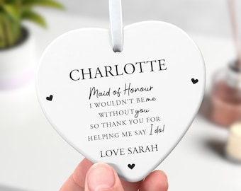 Personalised Maid of Honour Gift, Maid of Honor Thank You, Bridesmaid Gifts, Hen Party Gifts, Gifts for Bridesmaid, Her Friend With Gift Bag