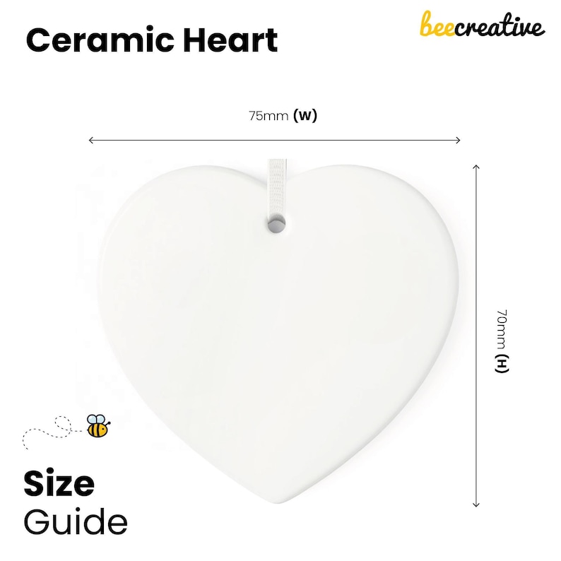 Personalised Retirement Gifts For Women, Ceramic Hanging Heart Ornament With Gift Bag afbeelding 2