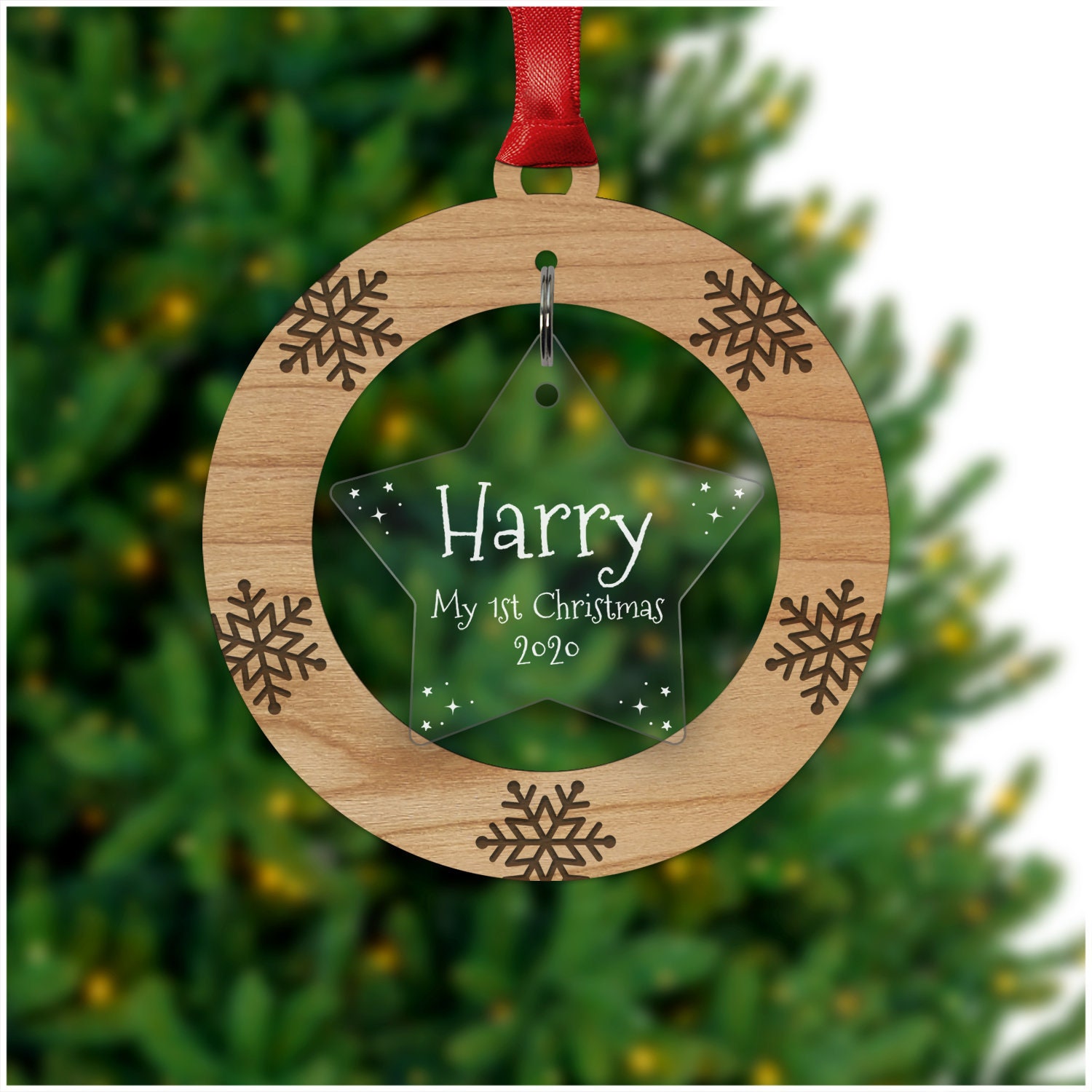 Babys First Christmas Decoration Personalised Baby's 1st  Etsy