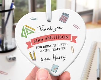 Maths Teacher Gift - Personalised Gift For Maths Teacher - Maths Teacher Thank You - End Of Term Gift - End Of School - With Gift Bag