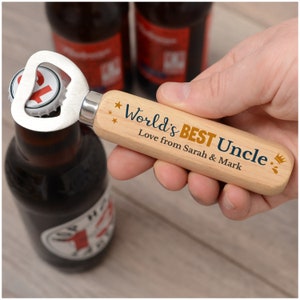 Best Uncle Gifts, Beer Bottle Opener Gifts for Uncle Dad Grandad, Fathers Day Gift for Uncle, Happy Birthday Uncle, Gifts For Him Men Male