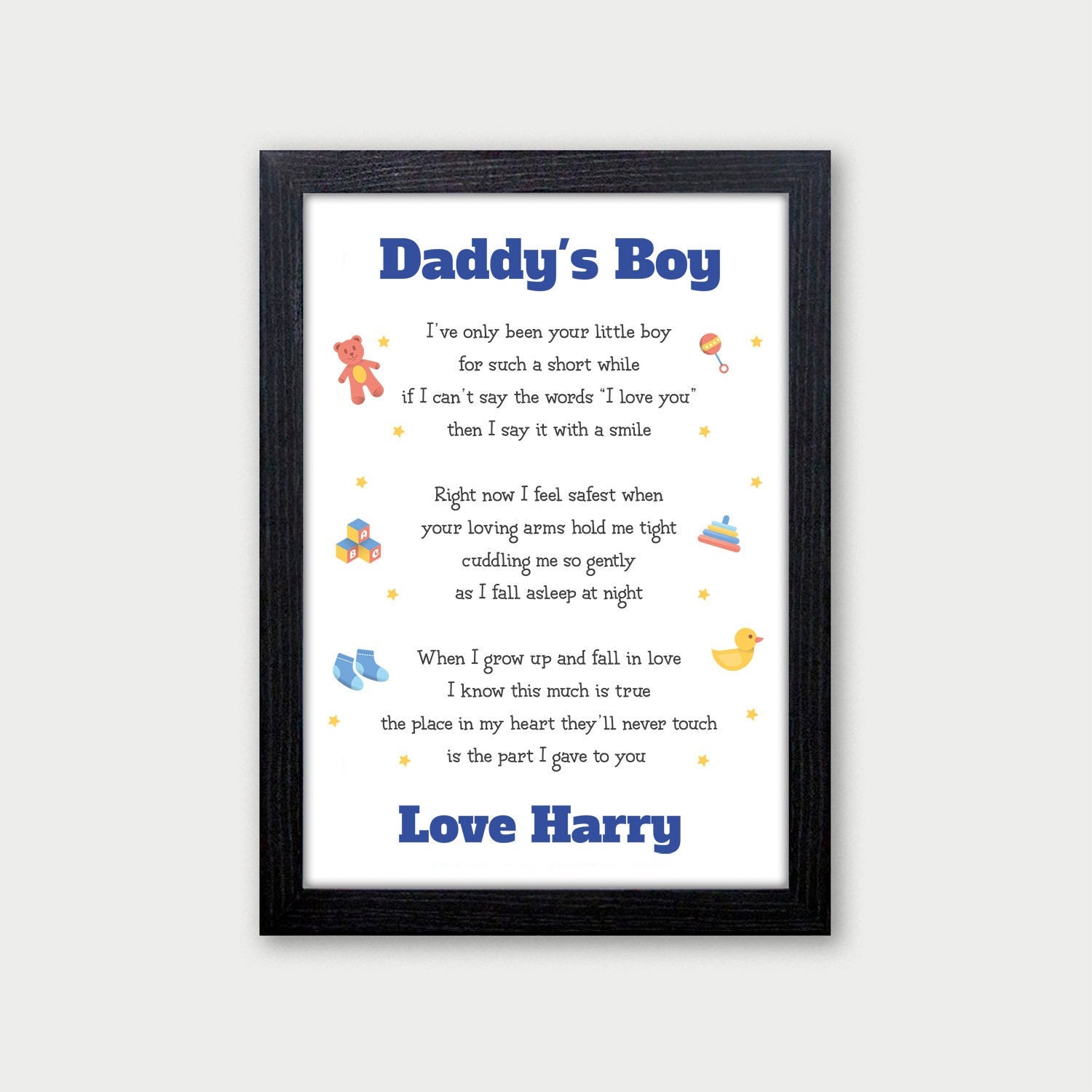 Daddy Gifts From Son Baby Boy Personalised Fathers Day | Etsy