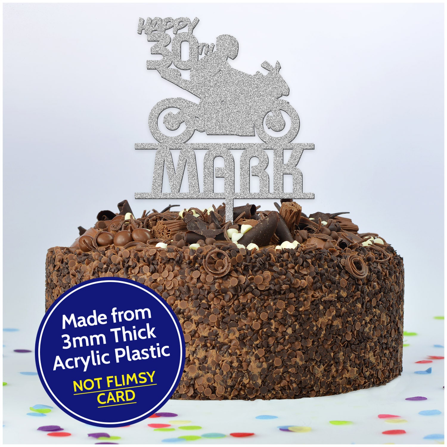 Motorbike Cake Topper Personalised Motor Bike Cake Topper - Etsy UK