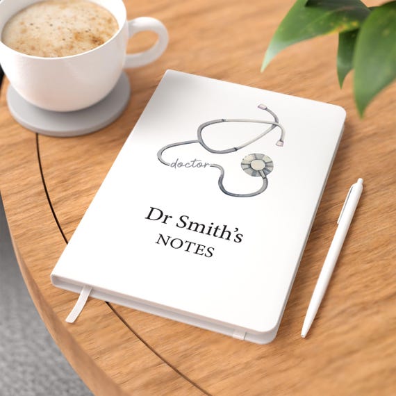 Personalised Doctor Notebook Gift, Student Doctor Graduation A5 Notepad