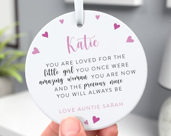 Personalised Niece Gift, I Love You Niece, Gift for Niece from Aunty Aunt, Niece Birthday Gifts, Niece 18th Birthday, With Gift Bag