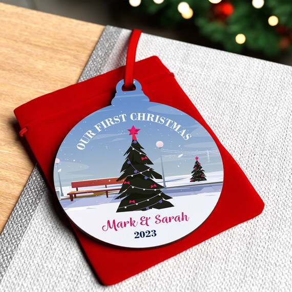 Our first christmas ornament boyfriend and girlfriend Outlet