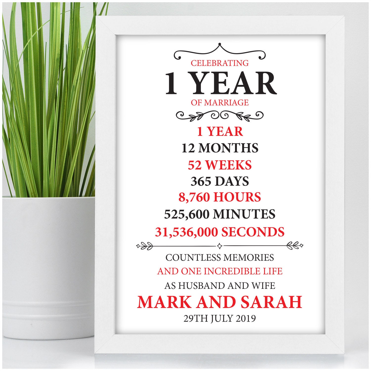 1st Anniversary Romantic Gifts for Him Her, Year Anniversary Valentines  Gifts for Boyfriend Girlfriend, One Year Paper Anniversary Blanket Gifts