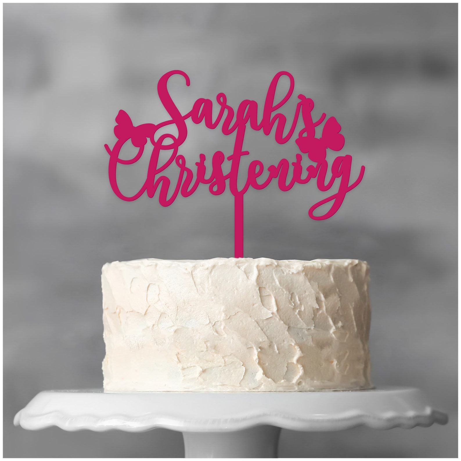 Happy Christening Cake Topper Personalised Girls Boys Etsy UK