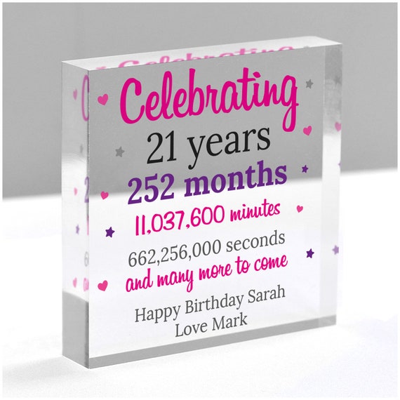 21st Birthday Gift Daughter Girl Personalised 13th 16th 18th