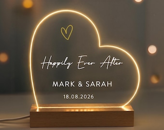 Personalised Wedding Gifts For The Couple, Happily Ever After LED Light Sign