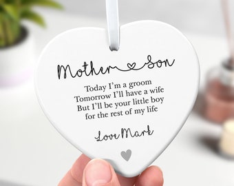 Personalised Mother Of The Groom Gift, Son to Mum Gift, Gifts From The Groom, Wedding Day Gifts, Mum Of Groom, With Gift Bag