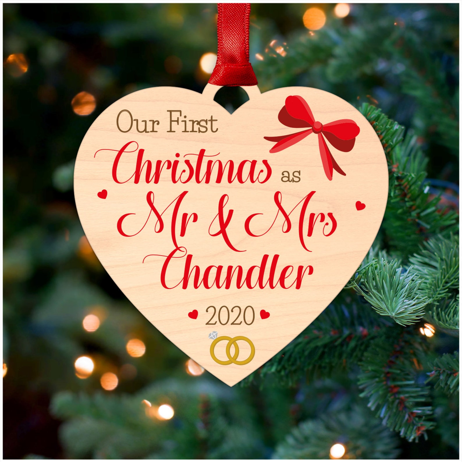 Our First Christmas as Mr and Mrs Gifts Personalised New Mr Etsy