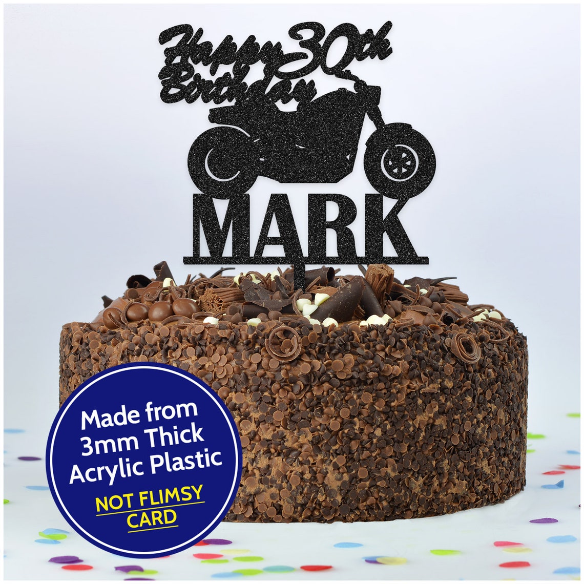 Motorbike Cake Topper Personalised Motor Bike Cake Topper - Etsy UK