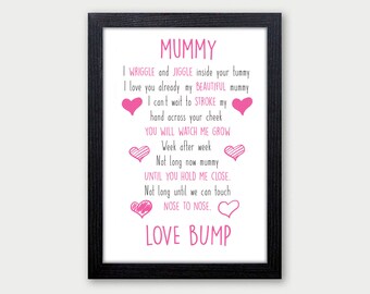 Mummy To Be Gifts - Personalised Bump To Mummy Gifts - Birthday, Christmas Gifts from Bump - Baby Shower Gifts - Pregnant Expectant Mummy