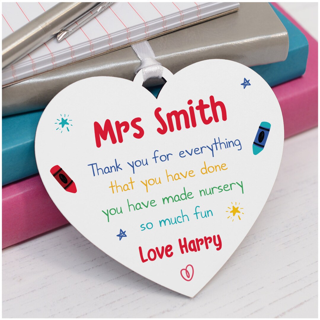 Teacher Gifts Nursery, Gifts for Nursery Worker, Personalised Nursery