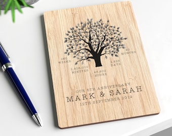 Personalised 5th Wedding Anniversary Card, Wooden Anniversary Greetings Cards