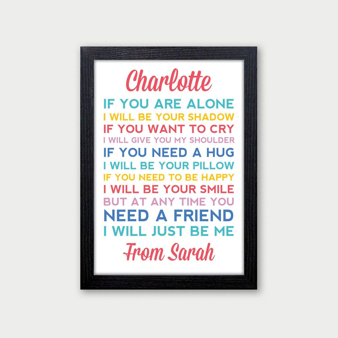 Gift for Best Friend Personalised Friendship Gift Best - Etsy UK