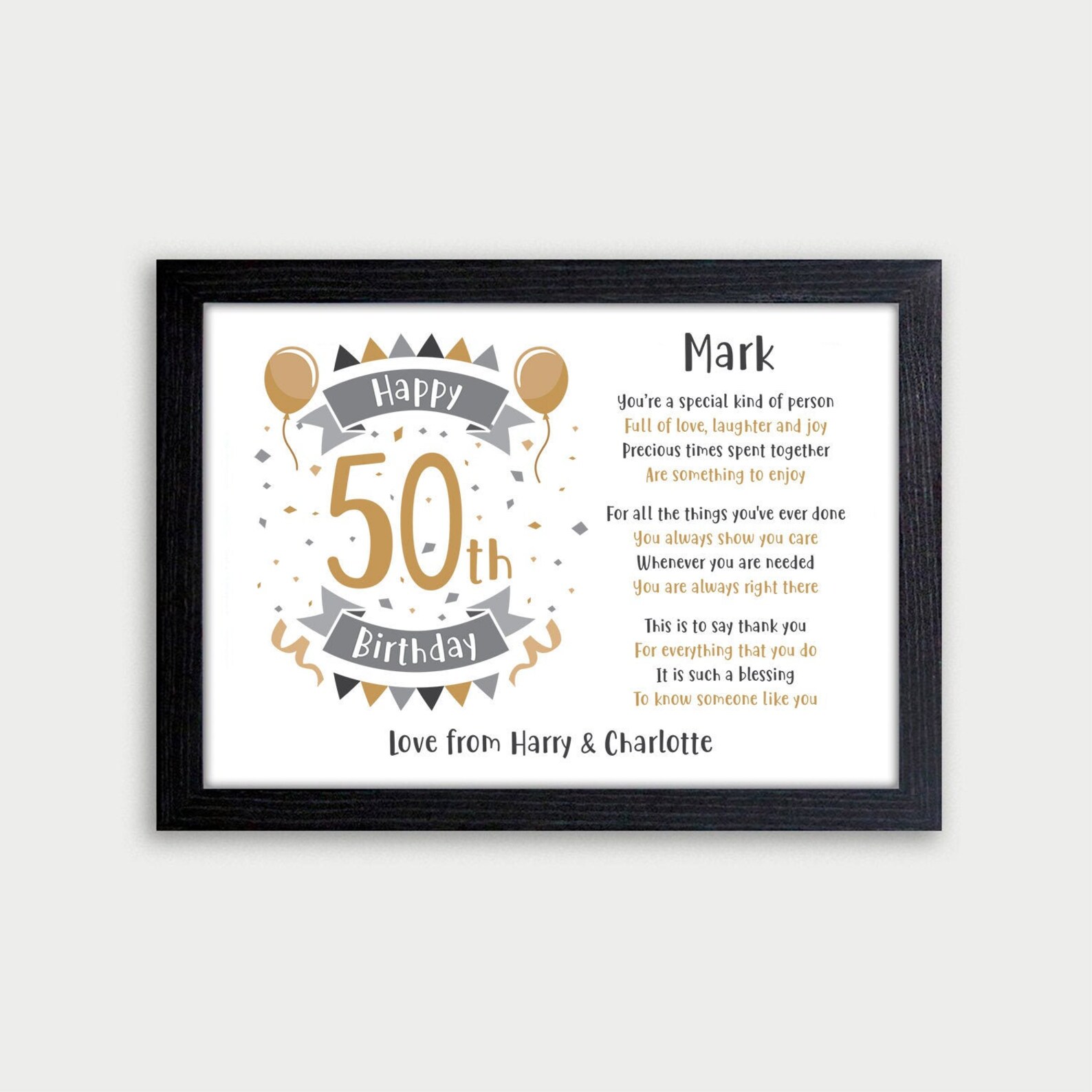 40th 50th 60th 70th Birthday Gifts for Him Her Mum Dad Etsy