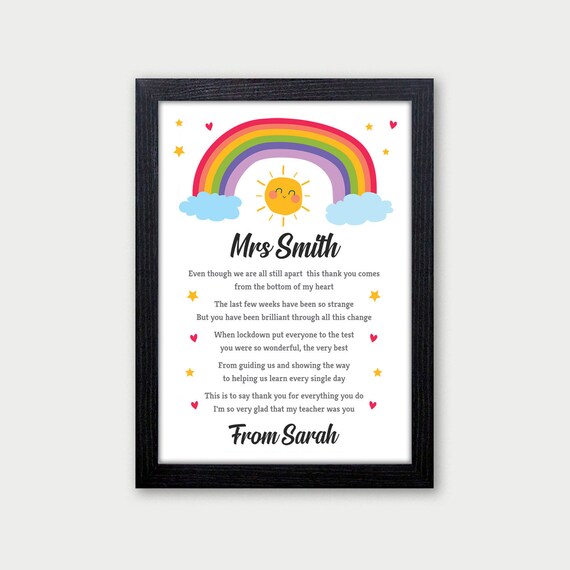 Lockdown Rainbow Teacher Gifts 21 Personalised Rainbow Etsy Denmark