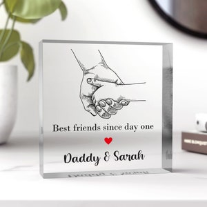Personalised Daddy Gift - Fathers Day Gift for Daddy Dad Grandad - Daddy and Son Daughter - Daddy Best Friend - Dad Christmas With Grey Bag