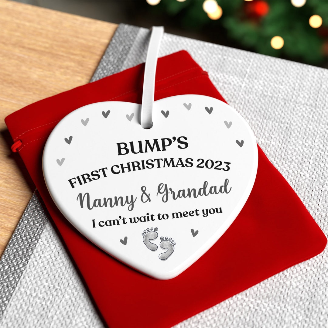 Bumps First Christmas Ceramic Decoration, New Baby, Baby's First