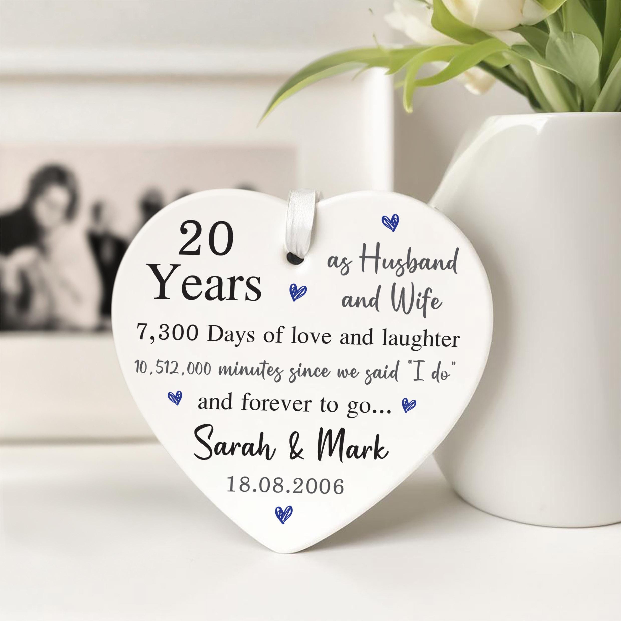 20th Anniversary Gift, Personalised China Wedding Anniversary