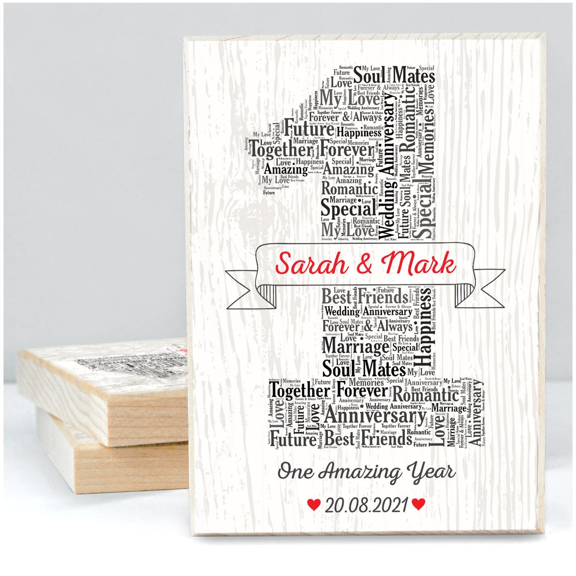 Personalised First 1st Wedding Anniversary Gifts 1st Wedding - Etsy UK