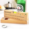 Personalised Grandad Gifts, Wooden Bottle Opener and Spirit Level