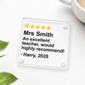 Personalised Teacher Review Gift, Teacher Thank You, Teacher Appreciation, End of School Term Year, Funny Teacher Gift, With Grey Bag product logo